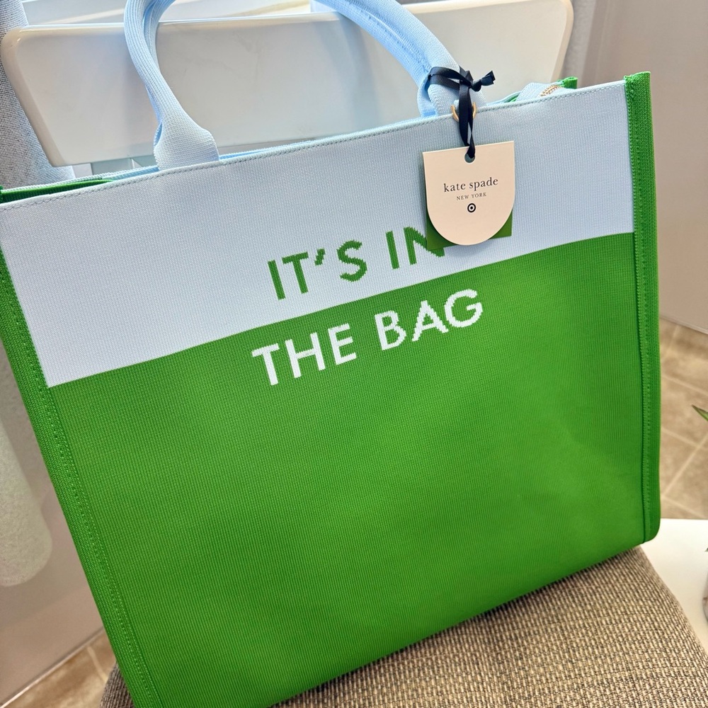 Kate Spade X Target Colorblock Large Tote- Green and Blue